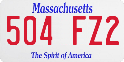 MA license plate 504FZ2