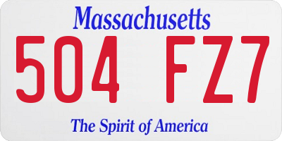 MA license plate 504FZ7