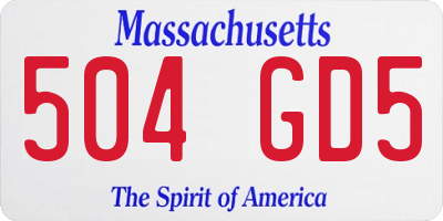 MA license plate 504GD5