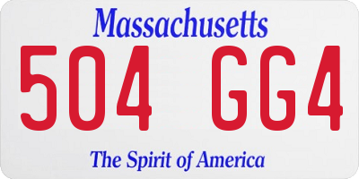 MA license plate 504GG4