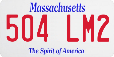 MA license plate 504LM2