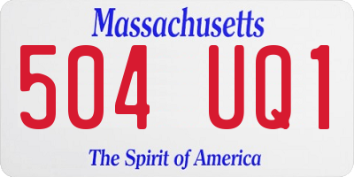 MA license plate 504UQ1