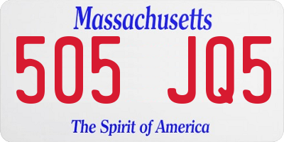 MA license plate 505JQ5