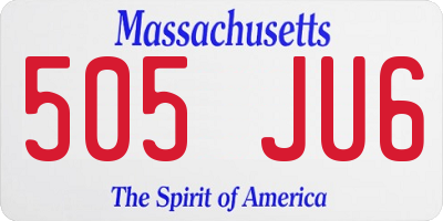 MA license plate 505JU6