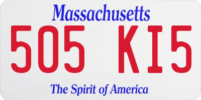 MA license plate 505KI5