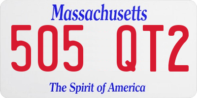 MA license plate 505QT2