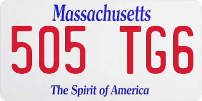 MA license plate 505TG6