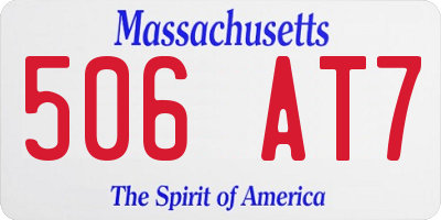 MA license plate 506AT7
