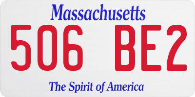 MA license plate 506BE2