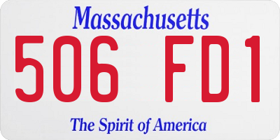 MA license plate 506FD1