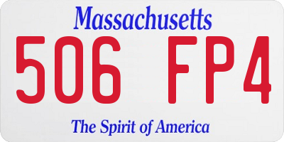 MA license plate 506FP4