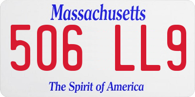 MA license plate 506LL9