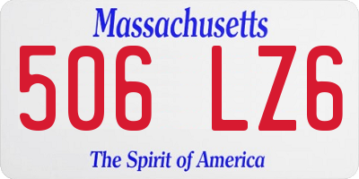 MA license plate 506LZ6