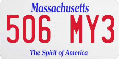MA license plate 506MY3