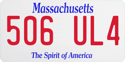 MA license plate 506UL4