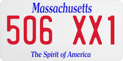 MA license plate 506XX1