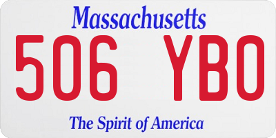 MA license plate 506YB0