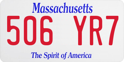 MA license plate 506YR7