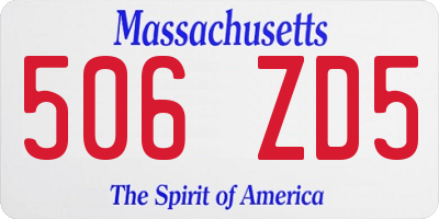 MA license plate 506ZD5