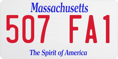 MA license plate 507FA1