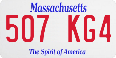 MA license plate 507KG4