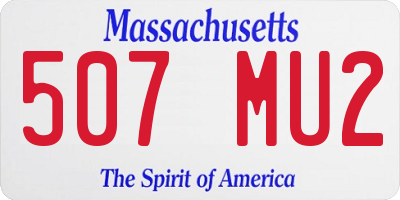 MA license plate 507MU2