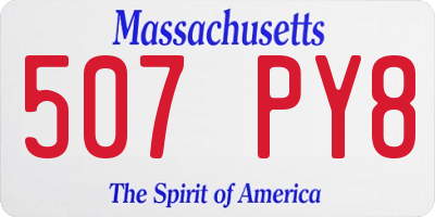 MA license plate 507PY8