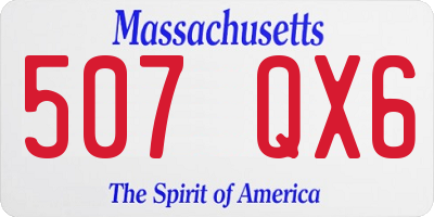 MA license plate 507QX6
