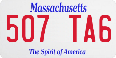 MA license plate 507TA6