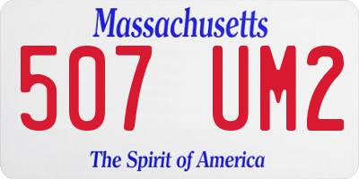 MA license plate 507UM2