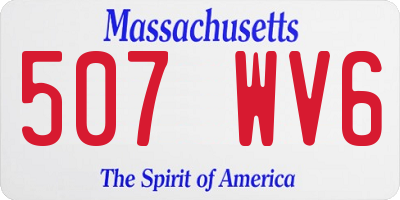 MA license plate 507WV6