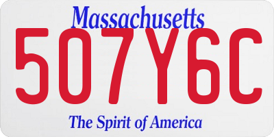 MA license plate 507Y6C