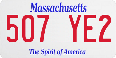 MA license plate 507YE2