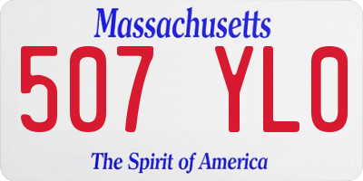 MA license plate 507YL0