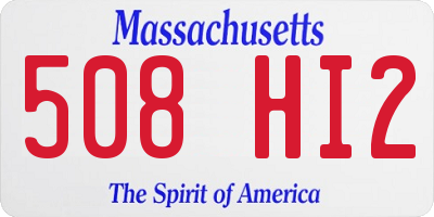 MA license plate 508HI2