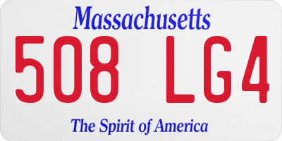 MA license plate 508LG4