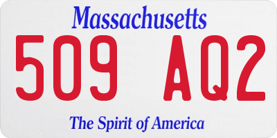 MA license plate 509AQ2
