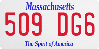 MA license plate 509DG6