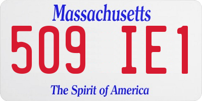MA license plate 509IE1