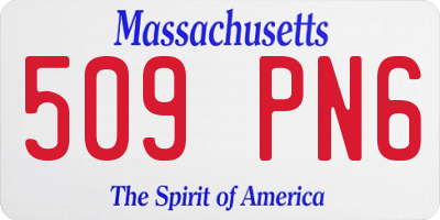 MA license plate 509PN6