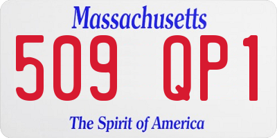 MA license plate 509QP1