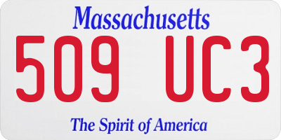 MA license plate 509UC3