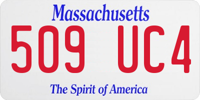 MA license plate 509UC4