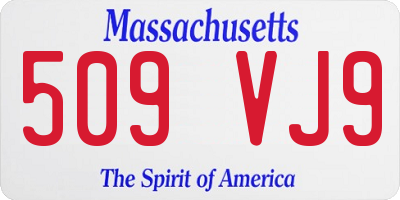 MA license plate 509VJ9