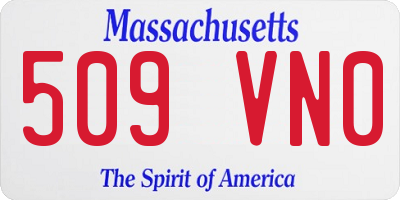 MA license plate 509VN0