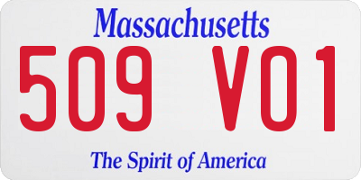 MA license plate 509VO1