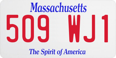 MA license plate 509WJ1