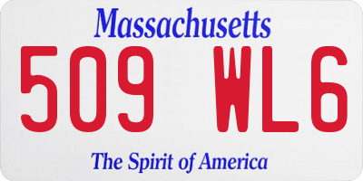 MA license plate 509WL6