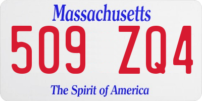 MA license plate 509ZQ4