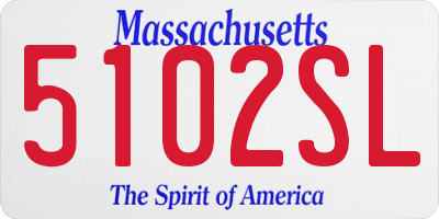 MA license plate 5102SL